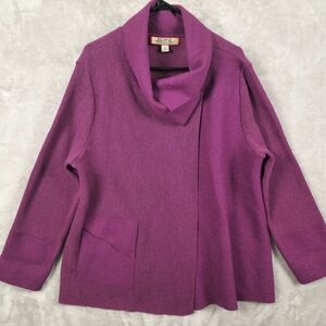 Beyond Threads Light Jacket Sz 1X Alpaca Blend Made in Peru Bohemian Lagenlook